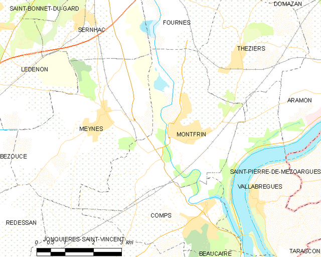 Montfrin - Localizazion