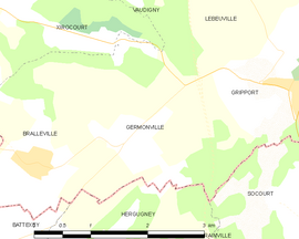 Mapa obce Germonville