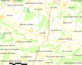 Mapa obce Auteuil