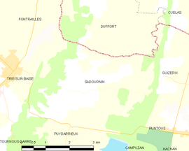 Mapa obce Sadournin