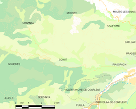 Mapa obce Conat