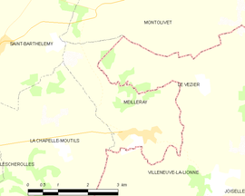 Mapa obce Meilleray