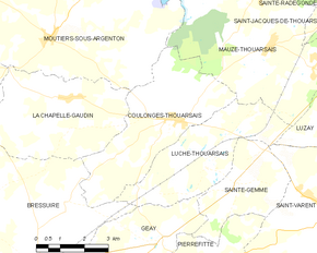 Poziția localității Coulonges-Thouarsais