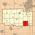 English: This is a map of Ogle County, Illinois, USA which highlights the location of Flagg Township.