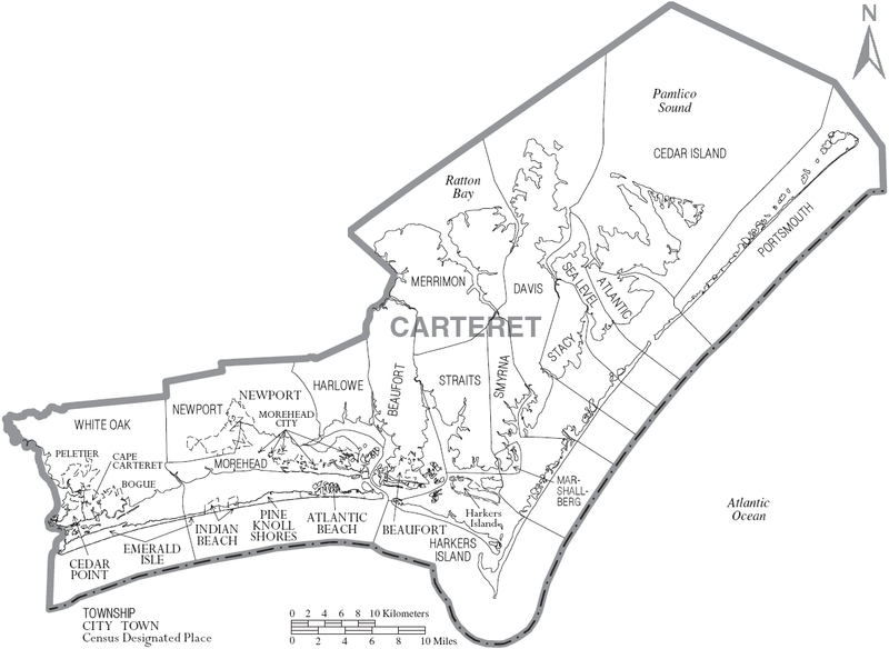 File:Map of Carteret County North Carolina With Municipal and Township Labels.PNG