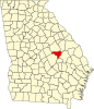 Map of Georgia highlighting Johnson County Map of Georgia highlighting Johnson County.svg