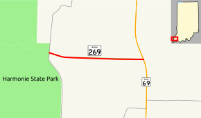 Map of Indiana State Road 269.svg