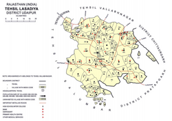 Map of Lasadiya tehsil from Census of India 2011.png