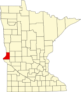 Locatie van Traverse County in Minnesota