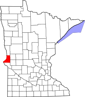 Map of Minnesota highlighting Traverse County.svg