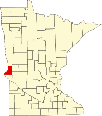 Map of Minnesota highlighting Traverse County.svg