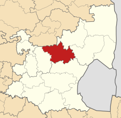 Kaart van Suid-Afrika wat Emakhazeni in Mpumalanga aandui