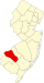 Karte von New Jersey mit Hervorhebung von Gloucester County.svg