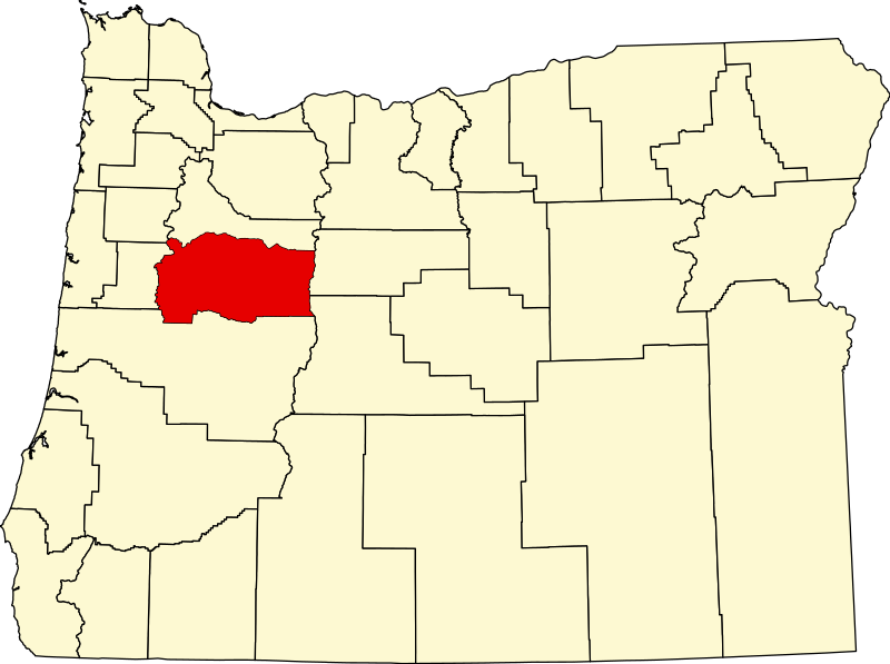 صورة:Map of Oregon highlighting Linn County.svg