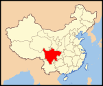 Lage der Provinz Sichuan in China