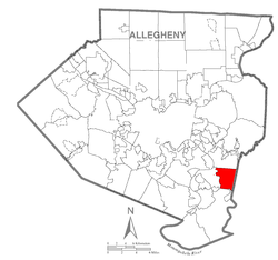 Location within Allegheny County