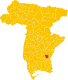 Map of comune of Trivignano Udinese (province of Udine, region Friuli-Venezia Giulia, Italy).svg