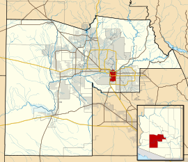 Maricopa County Incorporated and Planning areas Tempe highlighted.svg