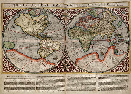 Terra Australis, as it appears on a map by Rumold Mercator, 1587