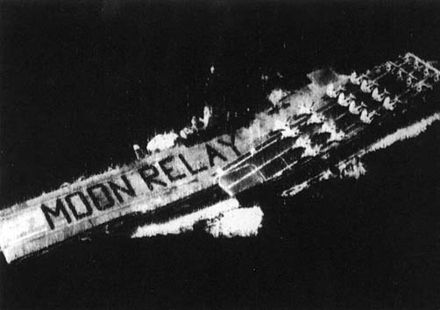 Photo of Hancock on a facsimile transmitted from Honolulu to Washington D.C. via the moon in 1960