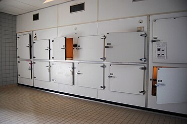 Inside view of an abandoned morgue in Deventer, Netherlands Morgue.JPG