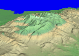 Modelo 3D do monte Olimpo