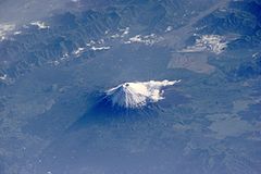 Fuji vanuit de lucht
