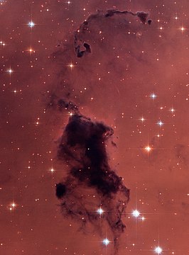 Bok globules located within the NGC 281 nebula (IC 1590 cluster)