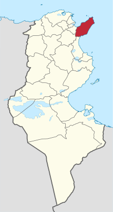 Nabeul Governorate in Tunisia Nabeul in Tunisia.svg