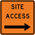 (TW-29) Works site access on right