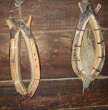 Two horse collars, with hames Noe horse collar.jpg