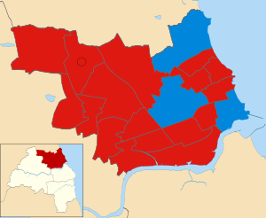 North Tyneside UK ward map 2023.svg