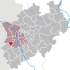 Plassering av byen Mönchengladbach i Nordrhein-Westfalen