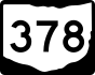 Marcador de la ruta estatal 378