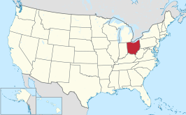Locatie van Ohio