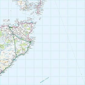 Mapa de las Orcadas (Ordnance Survey, 1:250.000)