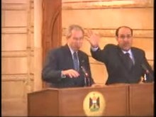 File:POTUS George W. Bush with Prime Minister of Iraq, Part 2.webm