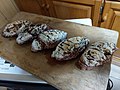 Pain de campagne melanges (French hard bread with walnuts and various red fruits)