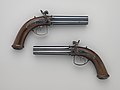 Pair of Four-Barreled Turnover Percussion Pistols with Pair of Box-Lock Turn-Off Pocket Pistols, Case, and Accessories MET DP-13844-009.jpg