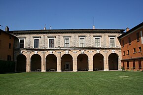 Palazzo Barbò, palace in Torre Pallavacina, Italy, courtyard.jpg
