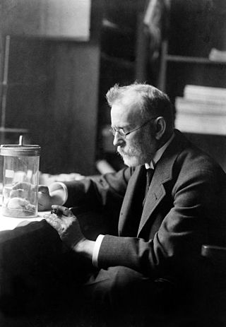 Paul Ehrlich (1854-1915) in his laboratory Wellcome M0017977.jpg