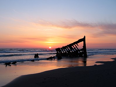 Wreck of the Peter Iredale in the Fort Stevens State Park, Oregon