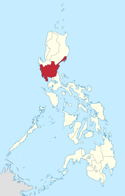 The red area on the map is Central Luzon, the main geographical area where the Huks are located. Manila is a few hours' drive to the south.