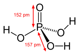 Formula di struttura dell'acido ortofosforico