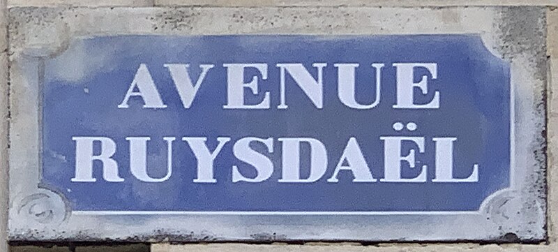File:Plaque Avenue Ruysdaël - Paris VIII (FR75) - 2021-08-22 - 1.jpg
