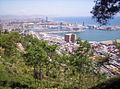 Port of Barcelona from Montjuic.JPG