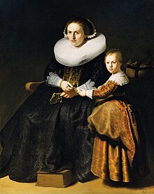 Portraits of Susanna van Collen and her daughter Anna, Rembrandt and his workshop, 1632, Wallace Collection, London.jpg