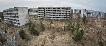 Immeubles abandonnés à Pstrąże.
