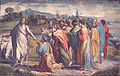 Jesus übergibt Petrus die Schlüssel des Paradieses von Raffael, 1515/1516