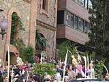 Benedicció dels Rams a la parròquia de Santa Agnès (Sant Gervasi, Barcelona).